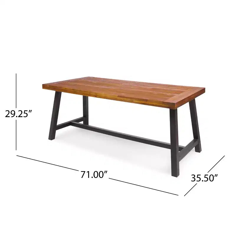 Ensemble de salle à manger 6 pièces Christopher Knight Home Luster en bois d'acacia et osier avec banc