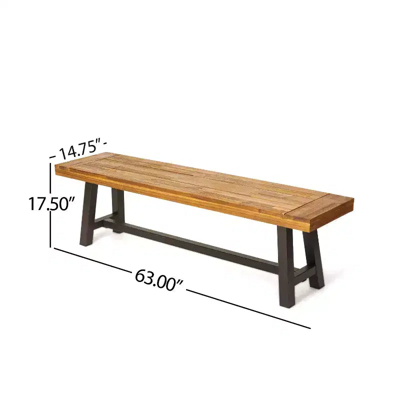 Ensemble de salle à manger 6 pièces Christopher Knight Home Luster en bois d'acacia et osier avec banc