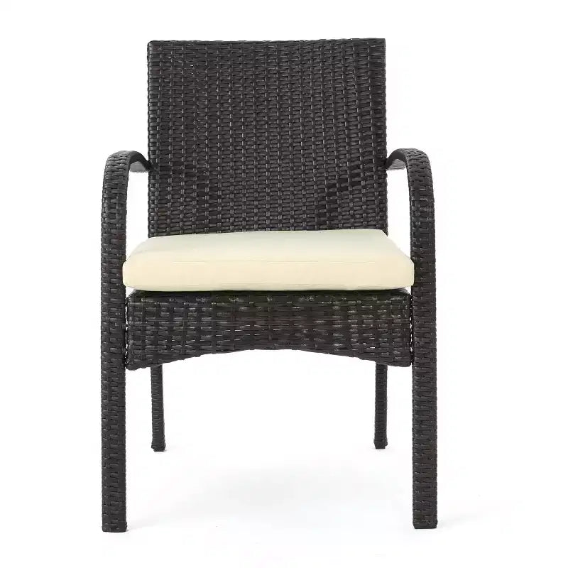 Ensemble de salle à manger 6 pièces Christopher Knight Home Luster en bois d'acacia et osier avec banc