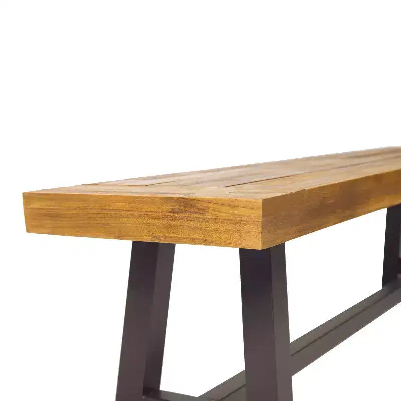 Ensemble de salle à manger 6 pièces Christopher Knight Home Luster en bois d'acacia et osier avec banc
