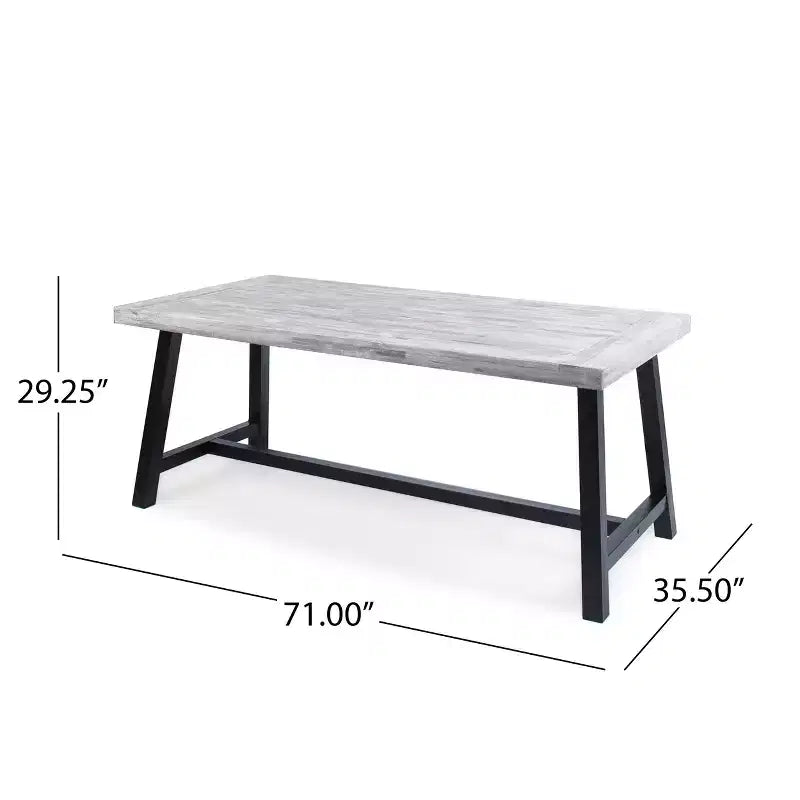Ensemble de salle à manger 6 pièces Christopher Knight Home Luster en bois d'acacia et osier avec banc
