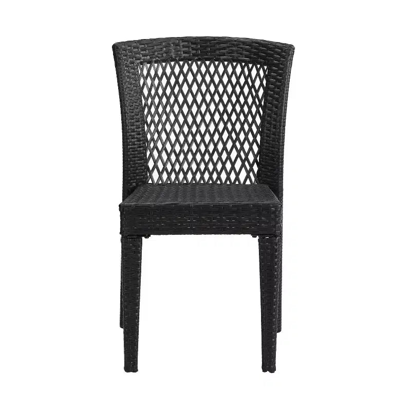 Christopher Knight Home Truda – Salle à manger d'extérieur 7 pièces avec table en rotin de 175 cm et chaises empilables