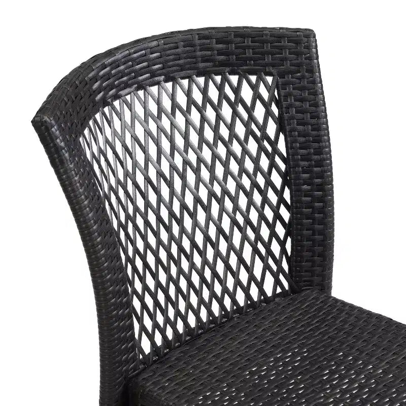 Christopher Knight Home Truda – Salle à manger d'extérieur 7 pièces avec table en rotin de 175 cm et chaises empilables