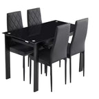 Ensemble de salle à manger MAYEERTY 7 pièces – Table rectangulaire en bois et 6 chaises rembourrées pour les réunions de famille