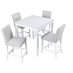 Ensemble de salle à manger MAYEERTY 7 pièces – Table rectangulaire en bois et 6 chaises rembourrées pour les réunions de famille