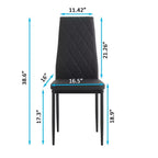 Ensemble de salle à manger MAYEERTY 7 pièces – Table rectangulaire en bois et 6 chaises rembourrées pour les réunions de famille