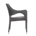 Ensemble de salle à manger d'extérieur 5 pièces en bois d'acacia et osier Christopher Knight Home Carroll