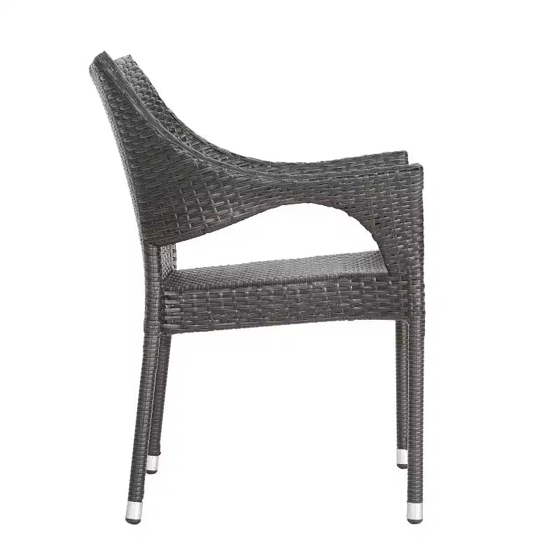 Ensemble de salle à manger d'extérieur 5 pièces en bois d'acacia et osier Christopher Knight Home Carroll