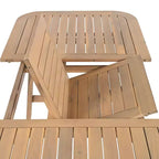 Christopher Knight Home Olcott 5 Piece Outdoor Acacia Wood Dining Set with Expandable Table and Woven Rope Armchairs