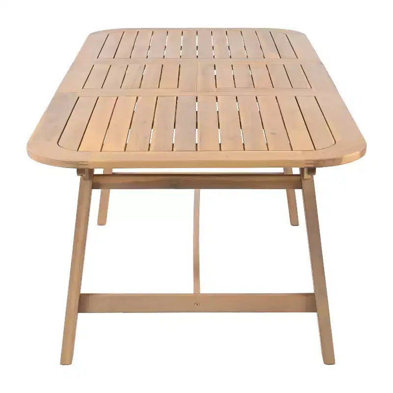 Christopher Knight Home Olcott 5 Piece Outdoor Acacia Wood Dining Set with Expandable Table and Woven Rope Armchairs