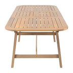Christopher Knight Home Olcott 5 Piece Outdoor Acacia Wood Dining Set with Expandable Table and Woven Rope Armchairs