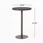 GDFStudio Barnby Ensemble de bar 3 pièces en osier et fer pour extérieur