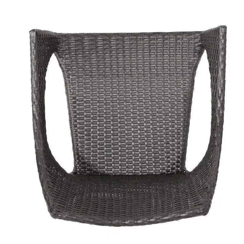 GDFStudio Blythe Outdoor Wicker and Tempered Glass 5 Piece Dining Set