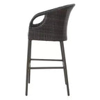 GDFStudio Markey Ensemble de bistrot-bar extérieur en osier 3 pièces avec coussin