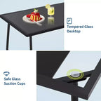 Ensemble de conversation d'extérieur 4 pièces, ensemble table et chaises d'extérieur en textilène résistant aux intempéries, petit mobilier de terrasse pour balcon et jardin