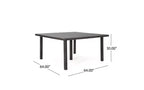 Christopher Knight Home Kama Ensemble de salle à manger d'extérieur 9 pièces en osier avec table carrée de 64 po et chaises empilables