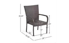 Christopher Knight Home Kama Ensemble de salle à manger d'extérieur 9 pièces en osier avec table carrée de 64 po et chaises empilables