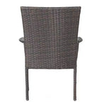 Christopher Knight Home Kama Ensemble de salle à manger d'extérieur 9 pièces en osier avec table carrée de 64 po et chaises empilables