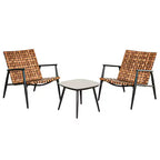 GRANDPATIO Ensemble de 2 pièces en osier pour l'extérieur