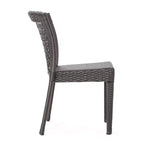 GDFStudio Holmes 5 Piece Outdoor Wicker Dining Set with Round Table and Umbrella Hole
