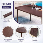 Hyleory Elegant 5-Piece Outdoor Dining Set with Stackable Patio Chairs & Iron Dining Table