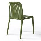 Ensemble de salle à manger extérieur 5 pièces WestinTrends Playa avec table en métal et chaises de patio empilables en résine