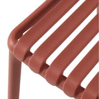 Ensemble de salle à manger extérieur 5 pièces WestinTrends Playa avec table en métal et chaises de patio empilables en résine