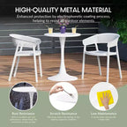 Ensemble de salle à manger extérieur 5 pièces WestinTrends Playa avec table en métal et chaises de patio empilables en résine
