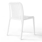 Ensemble de salle à manger extérieur 5 pièces WestinTrends Playa avec table en métal et chaises de patio empilables en résine