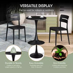Ensemble de salle à manger d'extérieur 3 pièces WestinTrends Playa en métal avec chaises de patio modernes empilables
