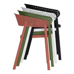 Ensemble de salle à manger d'extérieur en métal 5 pièces WestinTrends Playa avec chaises empilables