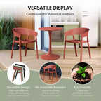 Ensemble de salle à manger d'extérieur en métal 5 pièces WestinTrends Playa avec chaises empilables