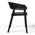 Ensemble de salle à manger d'extérieur en métal 5 pièces WestinTrends Playa avec chaises empilables