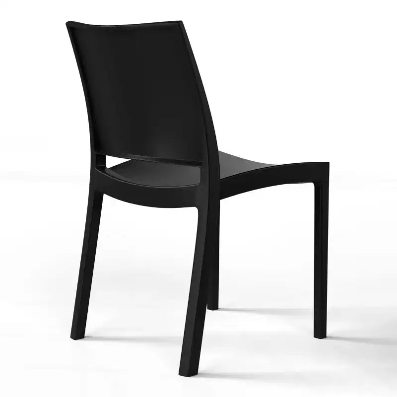 Ensemble de salle à manger rond de 5 pièces WestinTrends Playa en métal pour l'intérieur et l'extérieur avec chaises de salle à manger de terrasse empilables