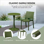 Ensemble de salle à manger rond de 5 pièces WestinTrends Playa en métal pour l'intérieur et l'extérieur avec chaises de salle à manger de terrasse empilables