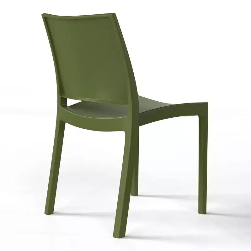 Ensemble de salle à manger rond de 5 pièces WestinTrends Playa en métal pour l'intérieur et l'extérieur avec chaises de salle à manger de terrasse empilables