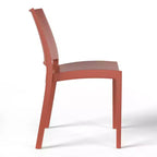 Ensemble de salle à manger rond de 5 pièces WestinTrends Playa en métal pour l'intérieur et l'extérieur avec chaises de salle à manger de terrasse empilables