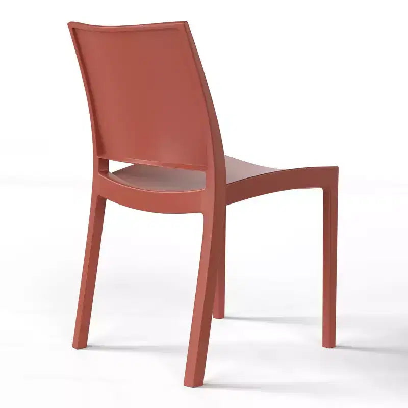 Ensemble de salle à manger rond de 5 pièces WestinTrends Playa en métal pour l'intérieur et l'extérieur avec chaises de salle à manger de terrasse empilables