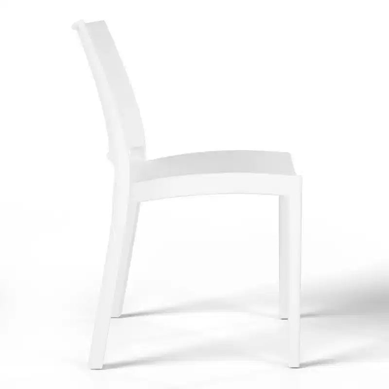 Ensemble de salle à manger rond de 5 pièces WestinTrends Playa en métal pour l'intérieur et l'extérieur avec chaises de salle à manger de terrasse empilables