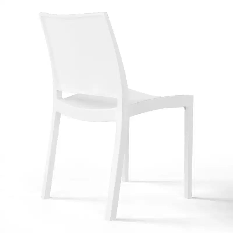 Ensemble de salle à manger rond de 5 pièces WestinTrends Playa en métal pour l'intérieur et l'extérieur avec chaises de salle à manger de terrasse empilables
