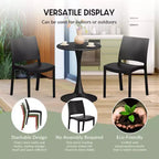 Ensemble de salle à manger rond de 5 pièces WestinTrends Playa en métal pour l'intérieur et l'extérieur avec chaises de salle à manger de terrasse empilables