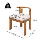 Christopher Knight Home Varkael Ensemble de salle à manger d'extérieur rustique 7 pièces en bois d'acacia avec coussins