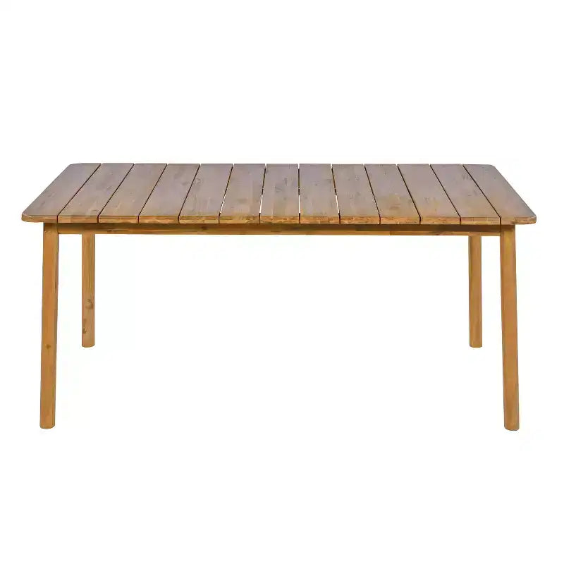 Christopher Knight Home Mordak Ensemble de salle à manger d'extérieur rustique 7 pièces en bois d'acacia avec coussins