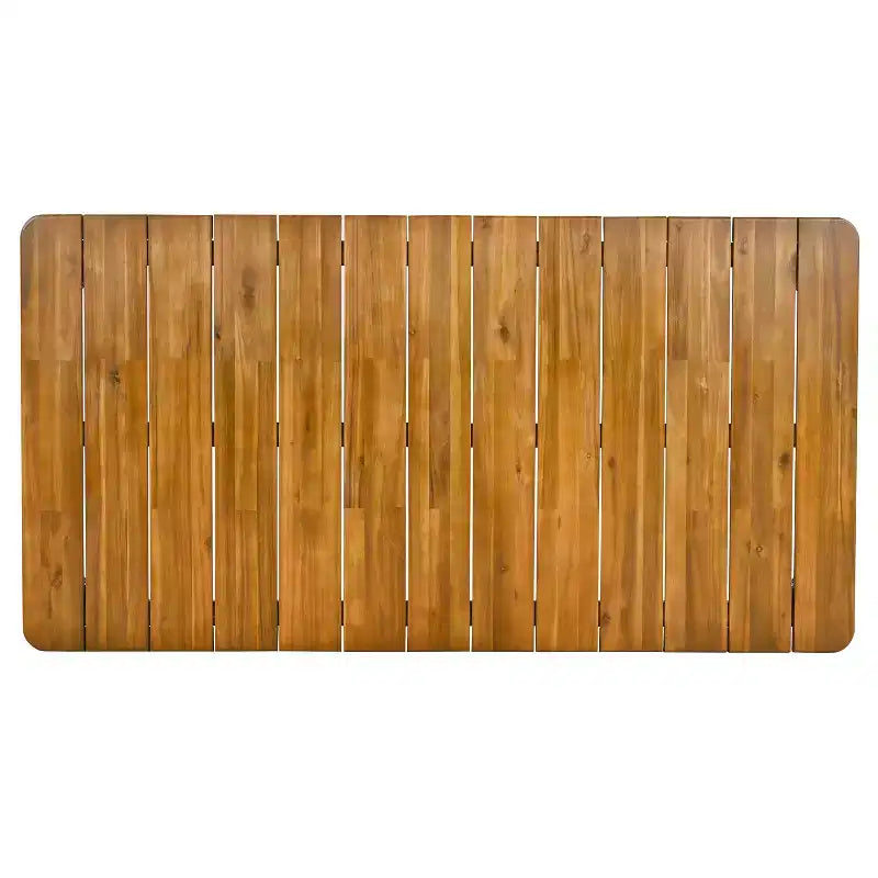 Christopher Knight Home Mordak Ensemble de salle à manger d'extérieur rustique 7 pièces en bois d'acacia avec coussins