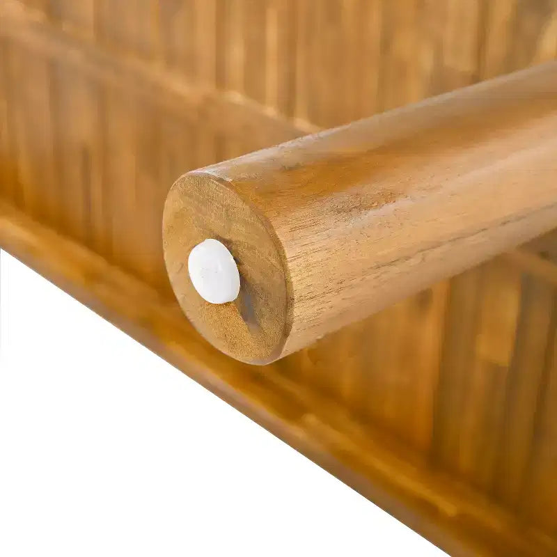 Christopher Knight Home Mordak Ensemble de salle à manger d'extérieur rustique 7 pièces en bois d'acacia avec coussins
