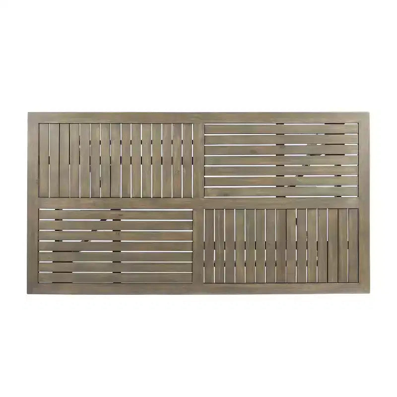 Ensemble de salle à manger GDFStudio 7 pièces en osier et bois d'acacia pour extérieur