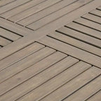 Ensemble de salle à manger GDFStudio 7 pièces en osier et bois d'acacia pour extérieur