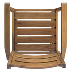 GDFStudio Brigitte Outdoor Acacia Wood 5 Piece Bar Set with Slatted Design