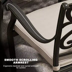 Mondawe Ensemble de salle à manger d'extérieur 7 pièces en aluminium moulé avec 4 chaises de salle à manger et 2 fauteuils à bascule pivotants