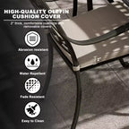 Mondawe Ensemble de salle à manger d'extérieur 7 pièces en aluminium moulé avec 4 chaises de salle à manger et 2 fauteuils à bascule pivotants